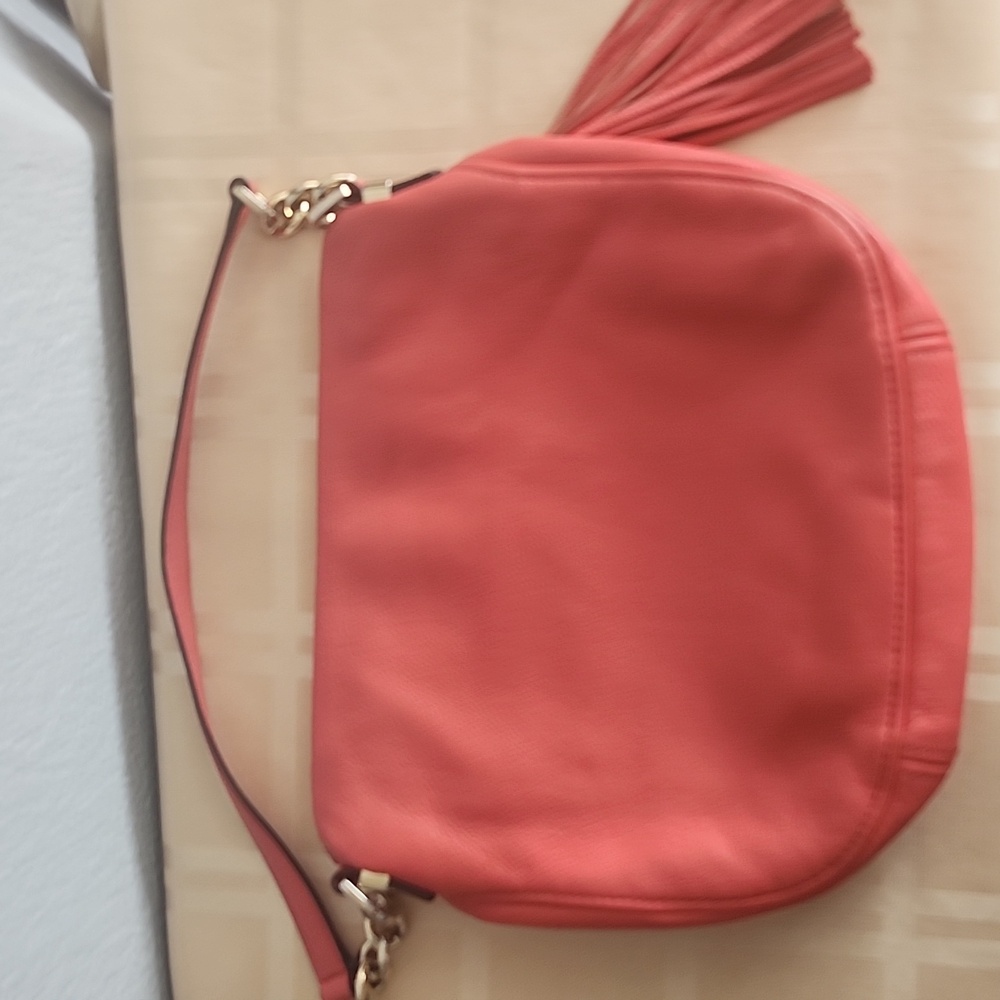 Michael Kors Bedford Flap Coral Tassel Bag - Picture 12 of 16